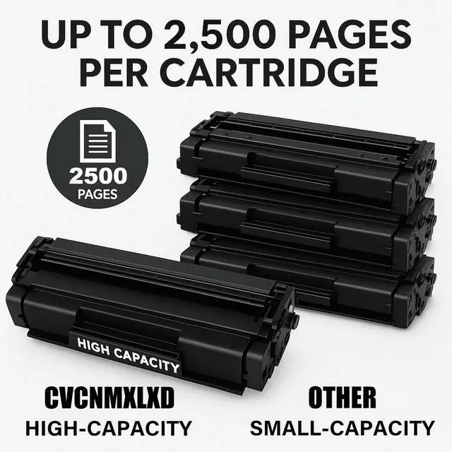 Alt view image 3 of 7 - 2 Pack X1 High-Yield Compatible Black Toner Cartridge for Huawei PixLab X1 / PixLab B5 / CV81Z-WDM, Print Up to 5000 Pages, 100% Leak-Proof, Installation, Fade-Resistant