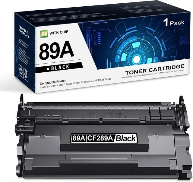 Main image of CF289A 89A Black Toner Cartridge High-Yield 1 Pack: Compatible Replacement for HP 89A CF289A 89X CF289X 89Y for Enterprise M507n M507x M507dn M507dng MFP M528f M528dn Flow MFP M528c M528z Printer