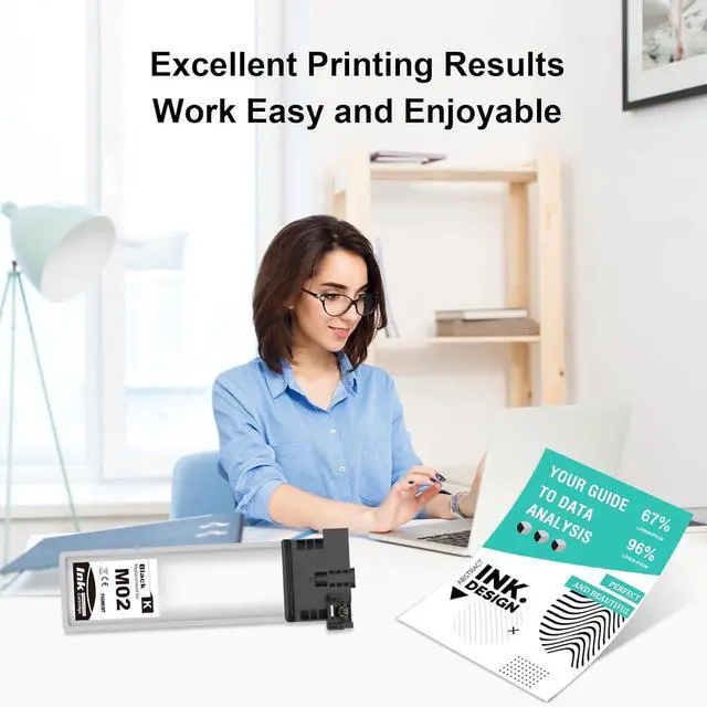 Alt view image 7 of 7 - Remanufactured M02120 Standard Capacity Black Ink Cartridge M02 Replacement for Workforce Pro WF-M5799 WF-M5299 WF M5799 M5299 (1 Black)