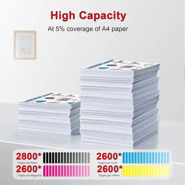 Alt view image 4 of 7 - High-Yield 055 Toner Cartridges Compatible MF743cdw Toner Replacement for Canon 055 Toner Cartridge Set for Color imageCLASS MF741Cdw MF743Cdw MF745Cdw MF746Cdw LBP664Cdw Printer (4-PackBK/C/M/Y)