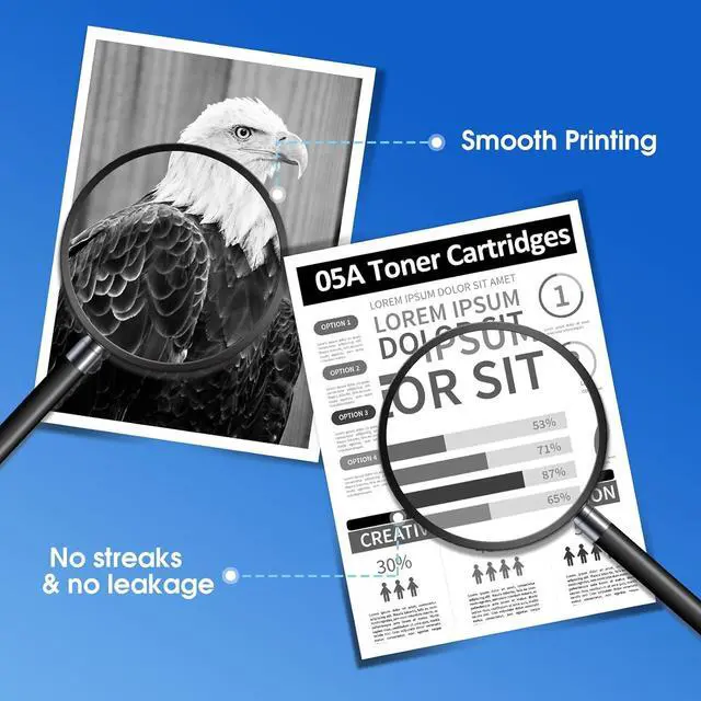 Alt view image 4 of 7 - 05A Black Toner Cartridge P2035 P2055 CE505 Compatible for HP CE505A 05A 05X CE505X Work with HP Laser Jet P2035 P2035N P2055DN 2055DN 2035N P2030 P2050 P2055D P2055X Printer, High Yield, 2 Pack
