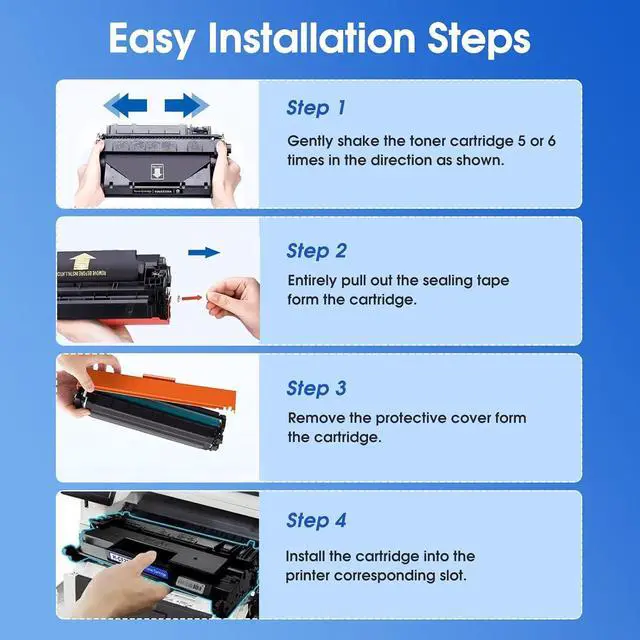 Alt view image 6 of 7 - 05A Black Toner Cartridge P2035 P2055 CE505 Compatible for HP CE505A 05A 05X CE505X Work with HP Laser Jet P2035 P2035N P2055DN 2055DN 2035N P2030 P2050 P2055D P2055X Printer, High Yield, 2 Pack