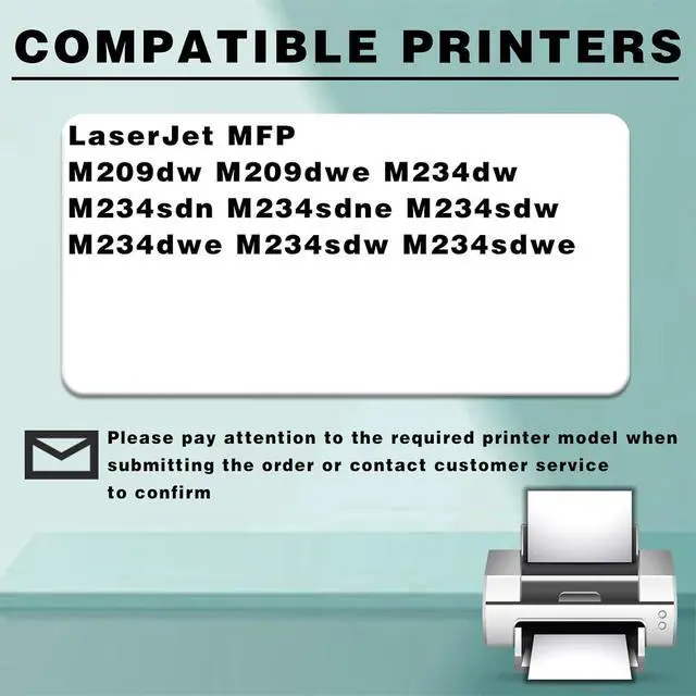 Alt view image 2 of 7 - 135X W1350X Toner Cartridge Compatible for HP Laserjet MFP M209dw M209dwe M234dw Printer High Yield Toner Cartridge Replacement with Chip Ink Clear Printing