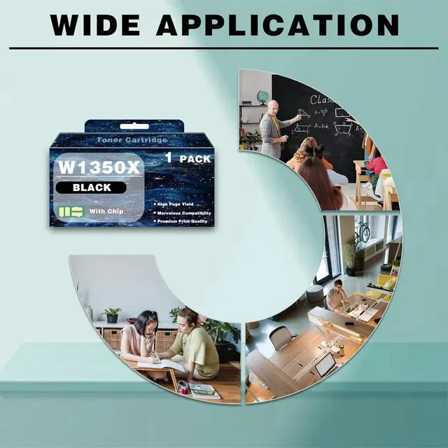 Alt view image 6 of 7 - 135X W1350X Toner Cartridge Compatible for HP Laserjet MFP M209dw M209dwe M234dw Printer High Yield Toner Cartridge Replacement with Chip Ink Clear Printing