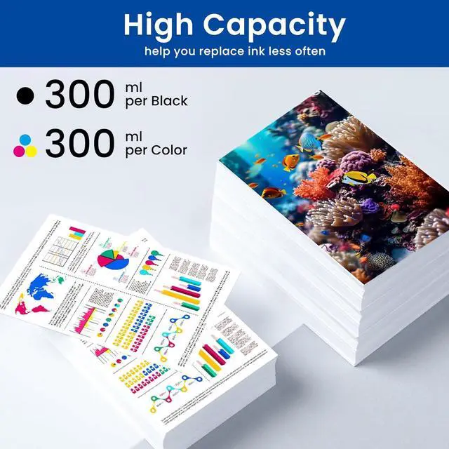 Alt view image 3 of 7 - 728XL Ink Cartridges 300ML Replacement for HP 728 Ink Cartridges Matte Black Cyan Magenta Yellow for DesignJet T830 MFP & T730 Large Format Plotter Printer (4-Pack)