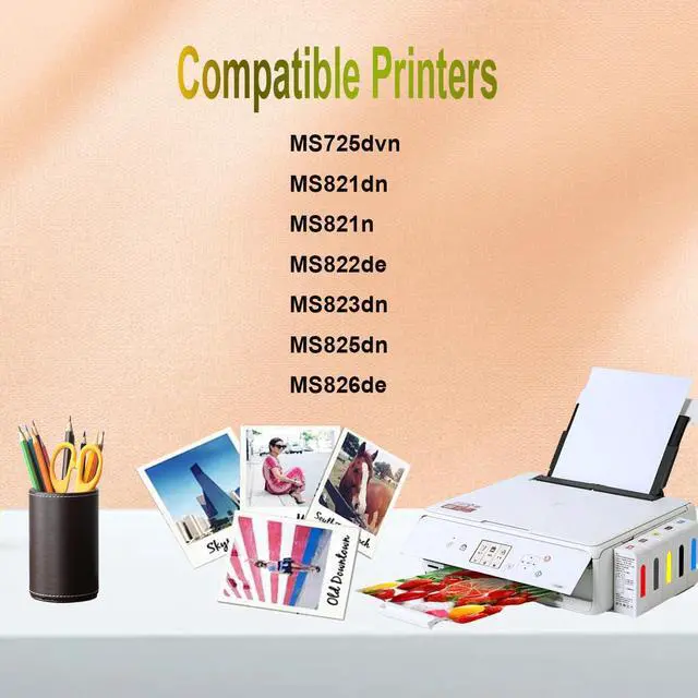 Alt view image 3 of 7 - 58D1H00 Black High Yield Toner Cartridge Compatible for MS725dvn MS821dn MS822de MS823dn MS825dn MS826de MX721ade MX721adhe MX722ade MX722adhe MX822ade MX822adxe MX826ade MX826adxe Printers