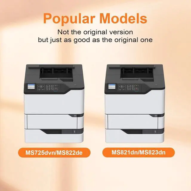 Alt view image 5 of 7 - 58D1H00 Black High Yield Toner Cartridge Compatible for MS725dvn MS821dn MS822de MS823dn MS825dn MS826de MX721ade MX721adhe MX722ade MX722adhe MX822ade MX822adxe MX826ade MX826adxe Printers