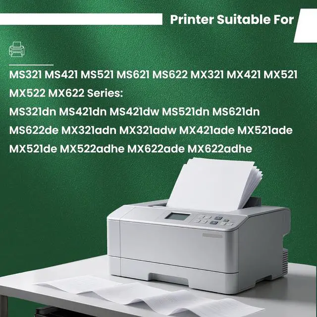 Alt view image 2 of 7 - 56F1000 Black Toner 6,500 Pages 2-Pack Remanufactured 56F1000 Replacement for Lexmark 56F1000 Toner for MS321 MS421 MS521 MS621 MS622 MX321 MX421 MX521 MX522 MX622 Printer Toner