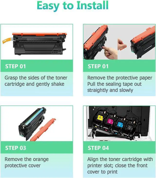 Alt view image 6 of 7 - Generic High Yield Remanufactured 656X Toner Cartridge Replacement for HP CF460X CF461X CF462X CF463X for M652n M652dn M653dh M653dn M653x Printer (4-Pack), Black Cyan Yellow Magenta, CK-US-656X-4P