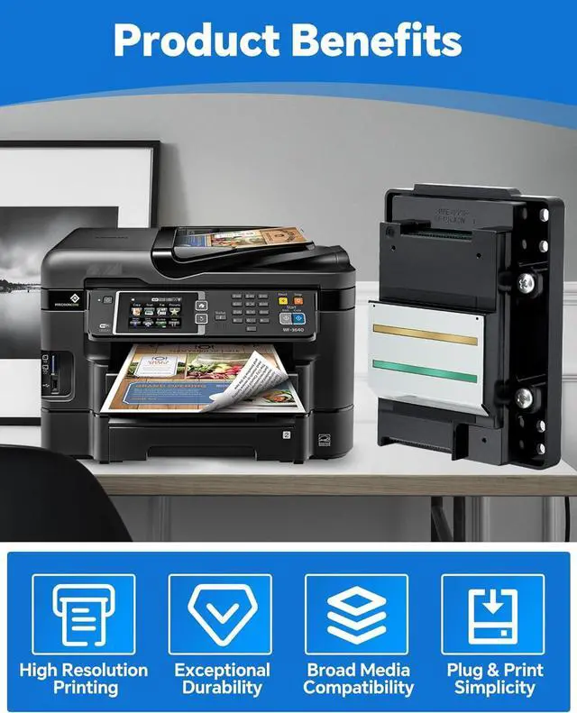 Alt view image 2 of 7 - WF-7610 Print Head, Printhead Replacement for Workforce WF-7620 7621 7611 T1881 WF-7720 7010 3640 3720 L1455 7111 3641 3620 7710 Printers, Optimal Performance High-Precision Inkjet Quick Install