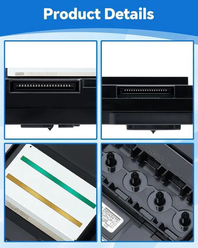 Alt view image 6 of 7 - WF-7610 Print Head, Printhead Replacement for Workforce WF-7620 7621 7611 T1881 WF-7720 7010 3640 3720 L1455 7111 3641 3620 7710 Printers, Optimal Performance High-Precision Inkjet Quick Install