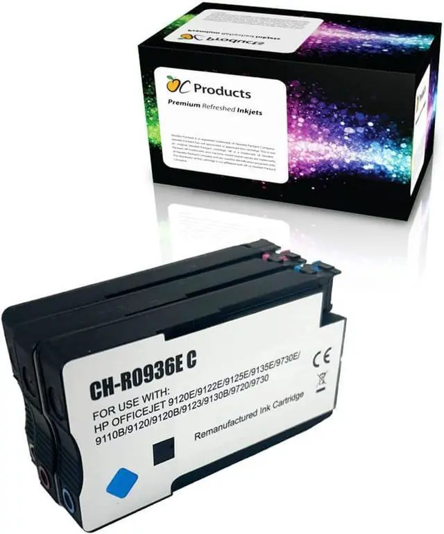 Main image of Remanufactured Ink Cartridge 3 Pack for HP 936e Ink Cartridge for OfficeJet Pro 9110b 9117b 9120b 9120e 9122e 9125e 9128e 9130b 9132e 9135e 9720e 9730e