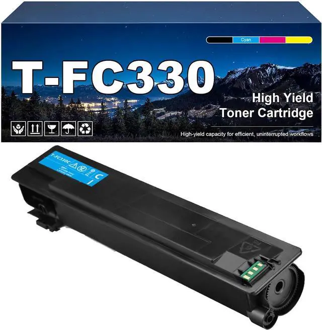 Main image of T-FC330U TFC330U T-FC330U T-FC330U-K T-FC330U-C T-FC330U-M T-FC330U-Y Toner Cartridge Compatible for Toshiba E-Studio 330AC 400AC Printers, High Yield Printing 1*Cyan