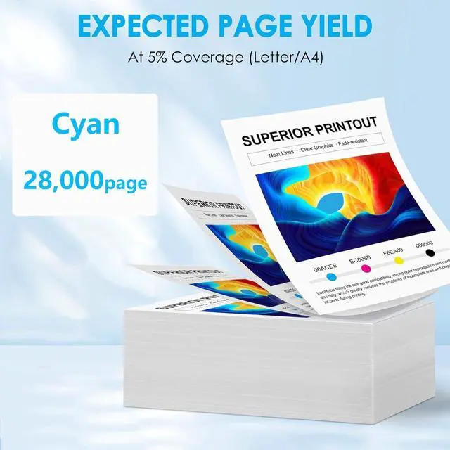 Alt view image 3 of 7 - TN626 TN-626 Toner Cartridge Replacement for TN626C Compatible for Konica Minolta Bizhub C258 C308 C368 Printer (30,000 Pages), High Yield 1-Pack Cyan