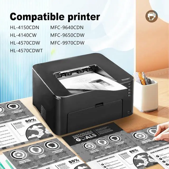 Alt view image 2 of 6 - 1-Pack TN315 Black Toner Cartridge Replacement for Brother High Capacity 6,500 Pages with HL-4150CDN 4140CW 4570CDW 4570CDWT MFC-9640CDN 9650CDW 9970CDW Printer