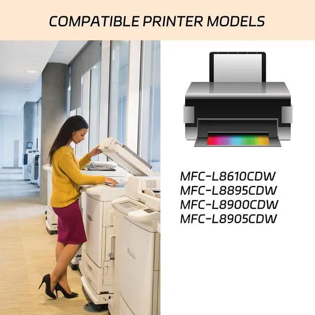 Alt view image 2 of 7 - Compatible for Brother DR431CL Drum Unit Work for Brother MFC-L8610CDW MFC-L8895CDW MFC-L8900CDW MFC-L8905CDW Printers, with Chip, High Yield 60000 Pages, Clear Printing (1 Set)