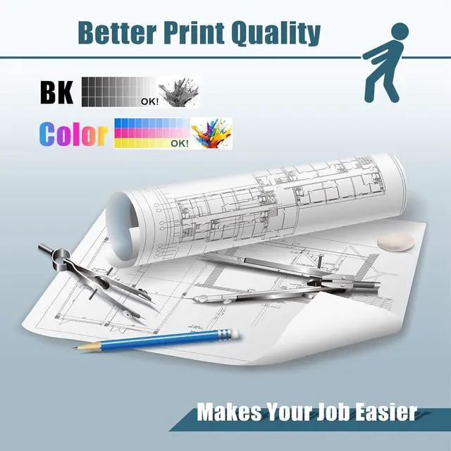 Alt view image 5 of 7 - 1-Pack 843A Remanufactured Ink Balck Replacement for HP 843a C1Q57A Ink Cartridge Work with HP PageWide XL 4000 4100 4500 4600 5000 Wide Format Printers, High Yield 843A Ink 400ml BK