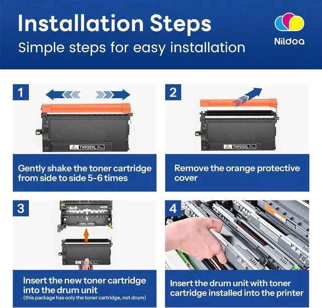 Alt view image 4 of 7 - TN920XL Toner Cartridge Replacement for Brother TN920XL TN-920XL HL-L5210DW HL-L6210DW MFC-L6810DW Printer Ink Black High Yield with Chip 4 Pack