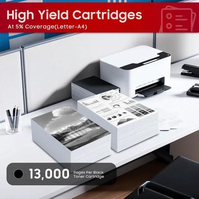 Alt view image 3 of 6 - T10 Toner Cartridge 1-Pack T10 Black Toner Replacement for Canon T10 Toner for Color imageCLASS X LBP1538C MF1538C C1533P C1538P C1538iF Printer