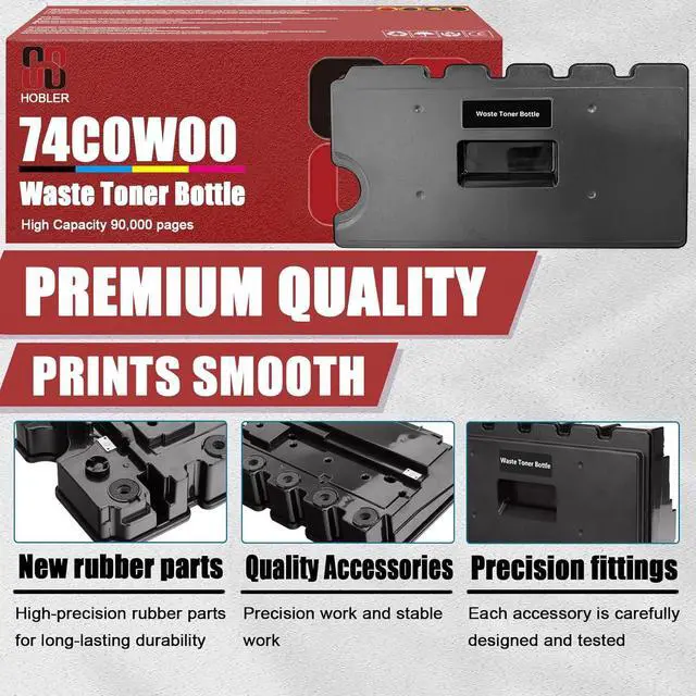 Alt view image 4 of 7 - 74C0W00 Waste Toner Bottle Compatible for Lexmark 74C0W00 Waste Bottle Work for Lexmark C4150 XC4140 XC4143 XC4150 XC4153 CS720 CS725 CX725 Printers