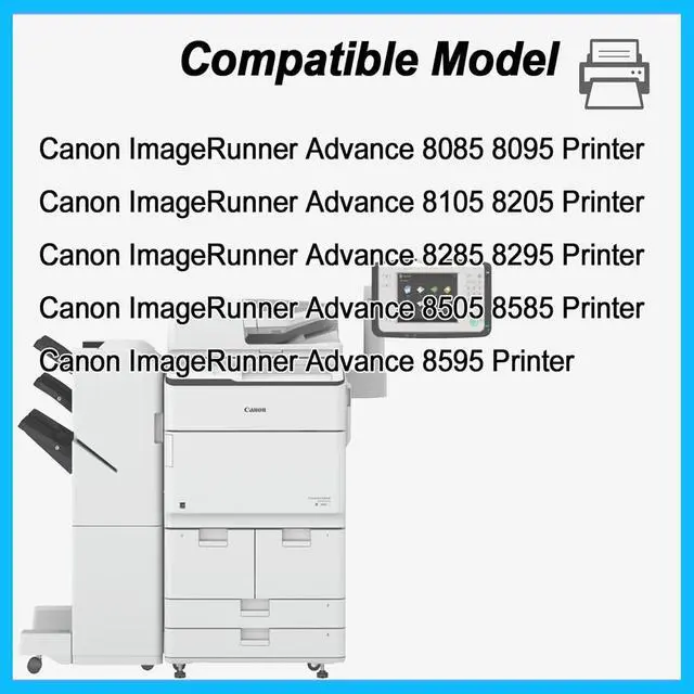 Alt view image 2 of 6 - GPR-37 GPR37 Black Toner Cartridge Replacement for Canon 3764B003AA Toner Compatible for Canon ImageRunner Advance 8085 8095 8105 8205 8285 8295 8505 8585 8595 8995i 8905i 8986i Printer
