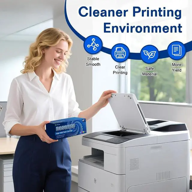 Alt view image 6 of 7 - CS531 Toner Cartridges Compatible for Lexmark 75M1XK0 75M1XC0 75M1XM0 75M1XY0 Toner to Work with CS531 CS632 CX532 CX635 Printers Cyan