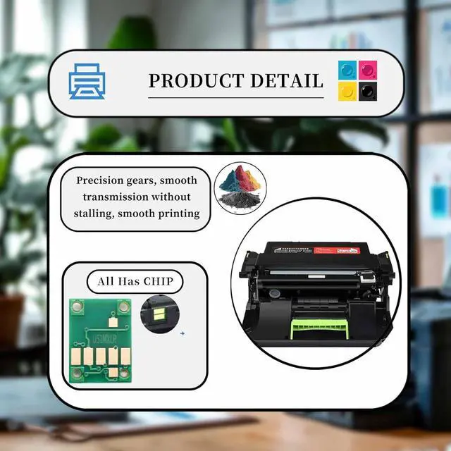 Alt view image 4 of 7 - TNP53/56 IUP25/26/32/33 Toner Cartridge Compatible for Konica Minolta bizhub 4052 bizhub 4752 bizhub 3602P bizhub 3622 bizhub 4402P bizhub 4422 IUP32/33-Drum-Unit-(Suitable-for-4052-4752)