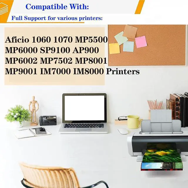 Alt view image 2 of 7 - Type 6110D 6210D Replacement Toner Cartridges, Compatible for Ricoh MP5500 MP6000 SP9100 AP900 MP6002 MP7502 MP8001 MP9001 IM7000 IM8000 Printers 1 Black