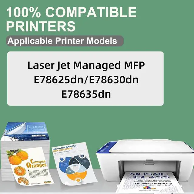 Alt view image 2 of 6 - W9140MC Toner Cartridge Replacement for HP W9140MC W9141MC W9142MC W9143MC Compatible with Color Laser Jet Managed MFP E78625dn E78630dn E78635dn Printers (Black-1PK)