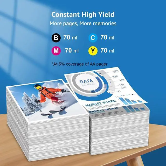 Alt view image 4 of 6 - Compatible PFI-050 Ink Refill Bottles Replacement for Canon PFI050 PFI 050 PFI-050BK PFI-050C PFI-050M PFI-050Y Ink Tank Compatible for Canon imagePROGRAF TC-20 TC-21 TC-20M TC-21M Printer (8-Pack)