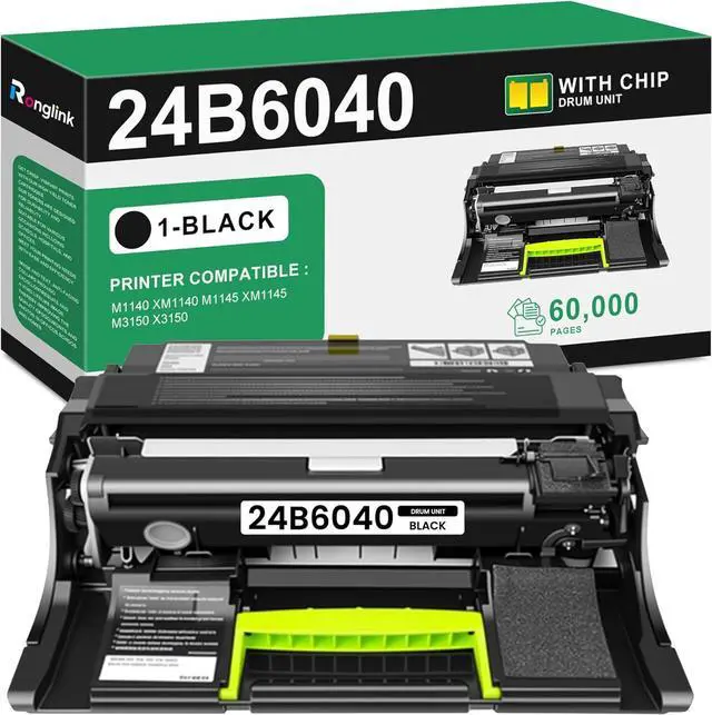 Main image of 24B6040 Drum Unit Replacement for Lexmark 24B6040 Drum Cartridge 24B6040 Imaging Unit for M1140 M1145 M3150 XM1140 XM1145 XM3150 Printer (1-Pack, 60,000 Pages)