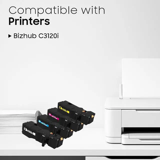 Alt view image 2 of 6 - TNP92 TNP93 Toner Cartridge High Capacity Replacement for Konica Minolta TNP92K TNP92C TPN92M TNP92Y (AE1Y130 AE1Y430 AE1Y330 AE1Y230) Toner for Bizhub C3120i Printer (4-Pack, BK/C/M/Y)