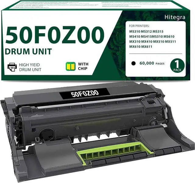 Main image of 50F0Z00 Imaging Unit Replacement for Lexmark 50F0Z00 Drum Unit for MS310 MS312 MS315 MS410 MS415 MS510 MS610 MX310 MX410 MX510 MX511 MX610 MX611 Series Printer Imaging Drum Unit, 1-Pack 50F0ZA0 500Z