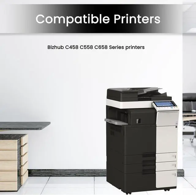 Alt view image 2 of 6 - TN-514 TN514 Toner Cartridge Set Replacement for Konica Minolta TN-514 TN514K TN514C TN514M TN514Y A9E8130 A9E8430 A9E8330 A9E8230 for Bizhub C458 C558 C658 Printers, 4 Pack TN514 Ink Cartridge CMYK