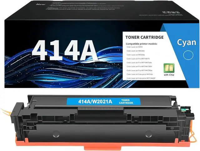 Main image of 414A Cyan Toner Cartridge MFP M479fdw Replacement for HP 414A 414X Cyan Toner Cartridge Compatible Work for HP Color Pro M479fdn M454dn M454dw Printer W2021A Blue Ink-1 Pack