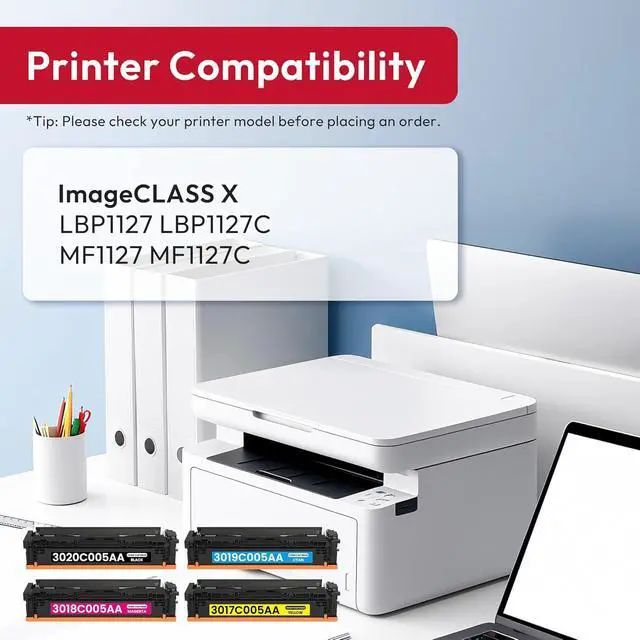 Alt view image 2 of 6 - T09 Toner Cartridge Replacement for Canon T09 T09L Toner Cartridges 3020C005AA 3019C005AA 3018C005AA 3017C005AA Works with ImageCLASS X LBP1127 LBP1127C MF1127 MF1127C Printer (4-Pack, KCMY)