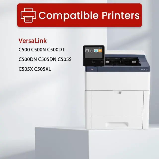 Alt view image 2 of 6 - Versalink C500 C505 Toner Cartridge (with New Chip) Replacement for Xerox 106R03869 106R03866 106R03867 106R03868 for VersaLink C500 C500N C500DT C500DN C505DN C505S C505X Printer Ink 4-Pack