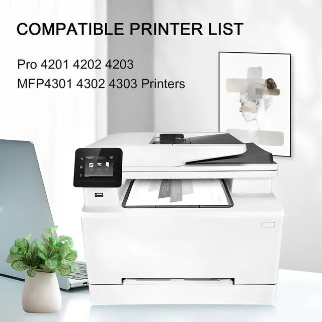 Alt view image 2 of 6 - W2150XC Compatible for W2150XC Toner Cartridges Set, Compatible with Color Laser Jet Pro MFP 4301 4302 4303 Series Printers(2 Pack, Black)