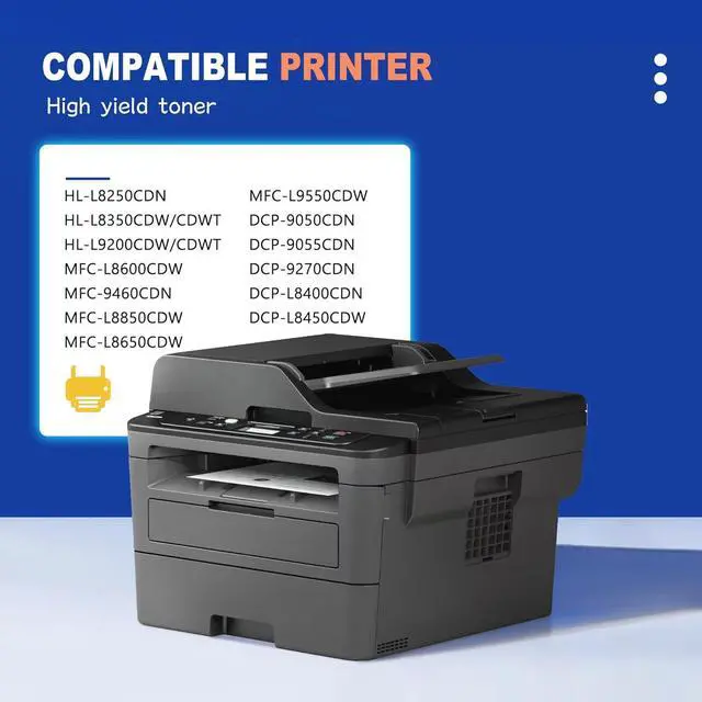 Alt view image 2 of 6 - 3 Pack TN326 Black Toner Cartridge Replacement for Brother HL-L8250CDN L8350CDW/CDWT L9200CDW/CDWT MFC-L8600CDW 9460CDN L8850CDW L8650CDW L9550CDW DCP-9050CDN 9270CDN L8400CDN L8450CDW Printer(3BK)