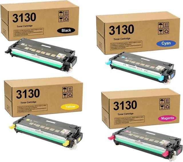 Main image of 330-1198 330-1199 330-1200 330-1204 Toner Cartridge Use for Dell 3130 3130CDN 3130CN 3130CND Printers (4-Pack)
