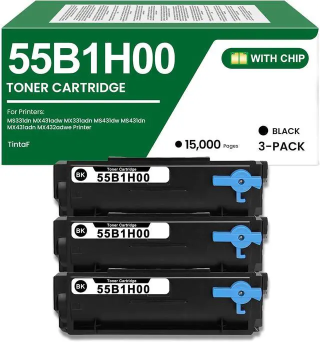 Main image of 55B1H00 Toner Cartridges Black High Yield 15,000 Pages Compatible for Lexmark MS331dn MX431adw MX331adn MS431dw MS431dn MX431adn MX432adwe Printer (3-Pack, Black)