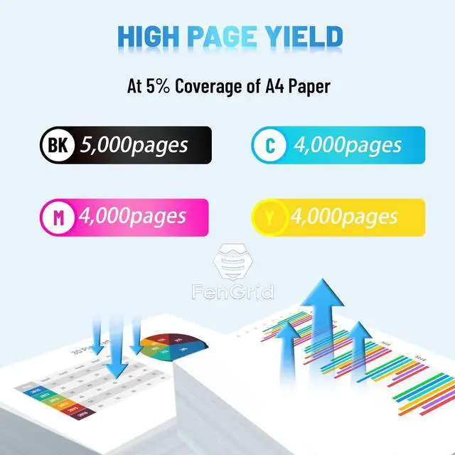 Alt view image 3 of 3 - Works with Printer Models Xerox C230 C230DNI C235 C235DNI, 4-Color Set Toner Cartridge, 006R04391 006R04392 006R04393 006R04394 (KCMY)