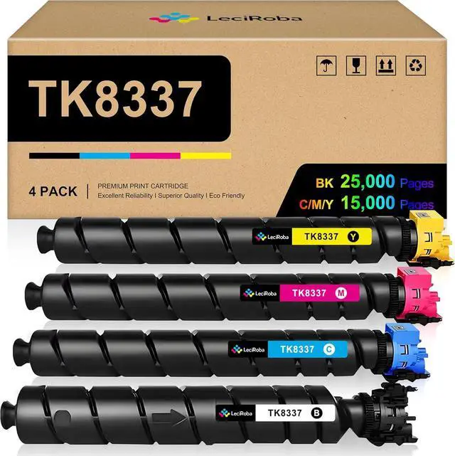 Main image of LeciRoba Compatible TK8337 Toner Cartridges Replacement for Kyocera TK-8337 1T02RL0US0 1T02RLCUS0 1T02RLBUS0 1T02RLAUS0 for Kyocera TASKalfa 3252ci 3253ci Printer (1 Black 1 Magenta 1 Cyan 1 Yellow)