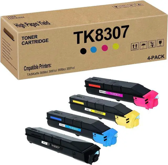 Main image of Remanufactured TK-8307 TK8307 TK 8307 Toner Cartridge Use for Kyocera TASKalfa 3050ci 3051ci 3550ci 3551ci Printers (4-Pack)
