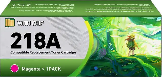 Main image of Replacement 218A Magenta Toner Cartridges with Chip for HP 218A W2183A Ink Cartridge , for HP 218X Works for HP Color Laserjet Pro MFP 3301fdw 3201dw 3301sdw 3301cdw Printer