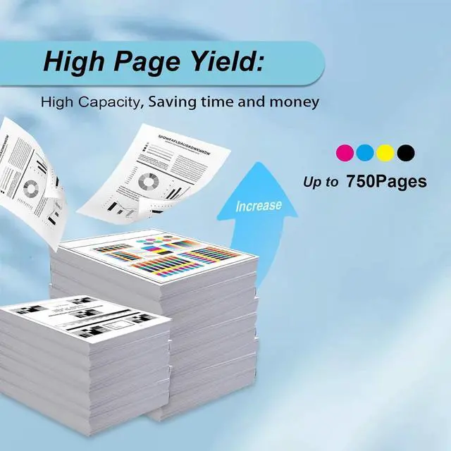 Alt view image 3 of 7 - 902XL High Yield Ink Cartridges 4-Pack| Works with Printer Series: OfficeJet 6951 6954 6958 6962; OfficeJet Pro 6961 6968 6970 6971 6975 6978 Printers