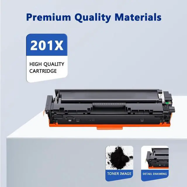 Alt view image 4 of 6 - 201X Cyan High Yield Toner Cartridge 1-Pack (2,500 Pages) Compatible 201X Replacement for HP 201X Color Pro MFP M277dw M277n M277c6 Color Pro M252dw M252n M277 M252 Printer | CF401X