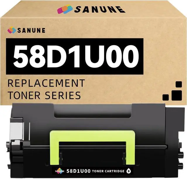 Main image of 58D1U00 Black Ultra High Yield Toner Cartridge Replacement for Lexmark 58D1U00 Toner Cartridges for MS725 MS823 MS824 MS825 MS826 MX722 MX725 MX822 MX824 MX826 Printer Ink (1 Pack, 55000 Pages)