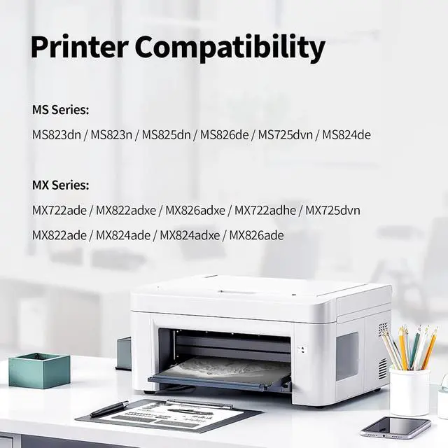 Alt view image 2 of 6 - 58D1U00 Black Ultra High Yield Toner Cartridge Replacement for Lexmark 58D1U00 Toner Cartridges for MS725 MS823 MS824 MS825 MS826 MX722 MX725 MX822 MX824 MX826 Printer Ink (1 Pack, 55000 Pages)