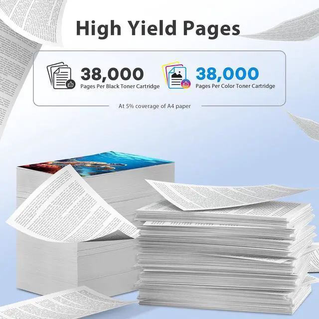 Alt view image 3 of 7 - Remanufactured C911 C931 C941 Toner Cartridge Replacement for OKI 45536516 45536515 45536514 45536513 Toner for C911 C931 C941 C931dn C931e C941dn C941e C911 Printer Ink (Black Cyan Magenta Yellow)